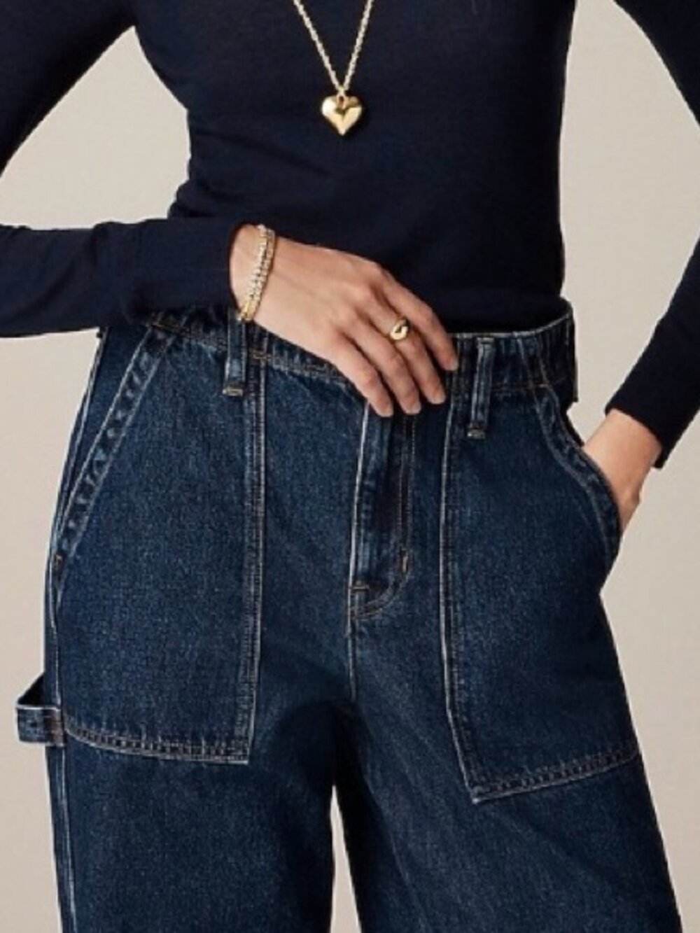 IN SEARCH OF J. Crew "Big Sur" Wide Leg Carpenter Denim Size 25